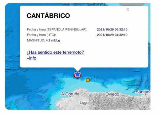 Un terremoto de 4 2 grados se deja sentir en A Coruña