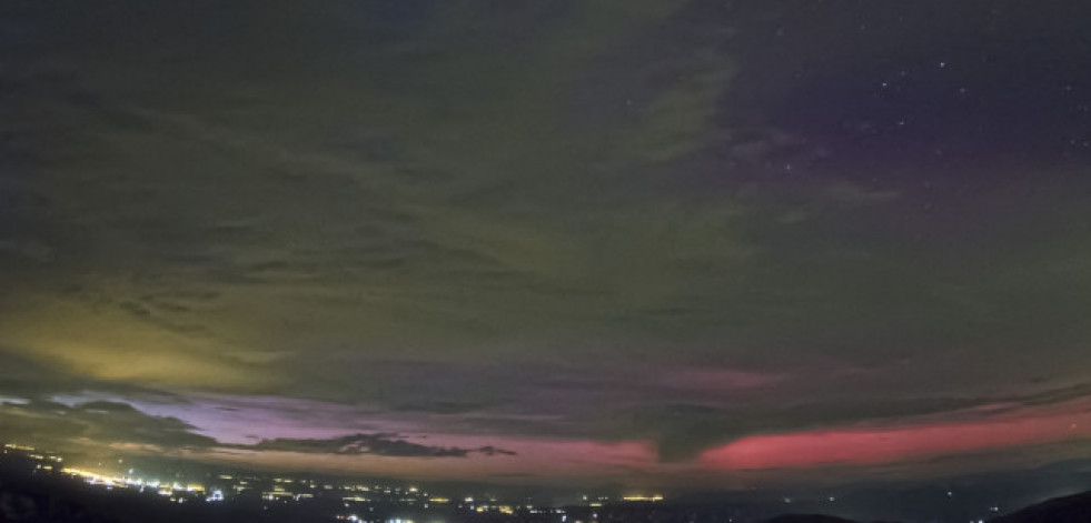 Galicia registra un inusual fenómeno de auroras boreales en la noche del viernes