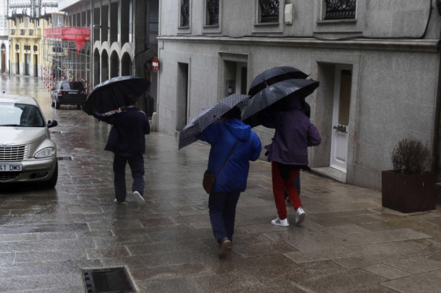 Lluvias acompañadas de granizo y cuota por debajo de los 700 metros en Galicia