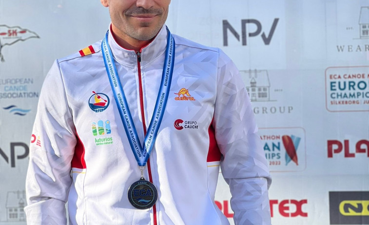 Tono Campos se cuelga el bronce en la regata corta de C1 del Europeo de Maratón