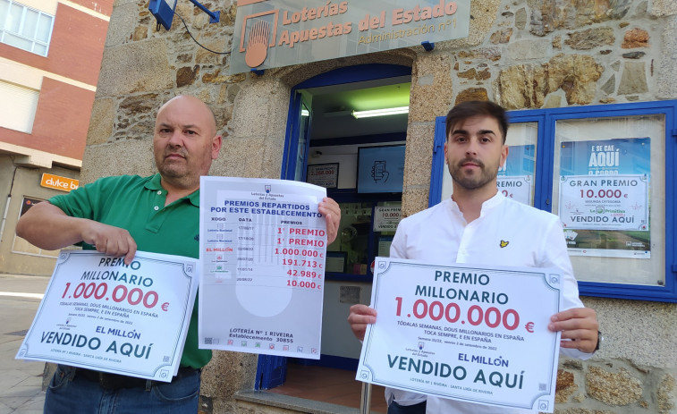 Premiado con un millón de euros en el sorteo del Euromillones de esta noche un boleto validado en Ribeira