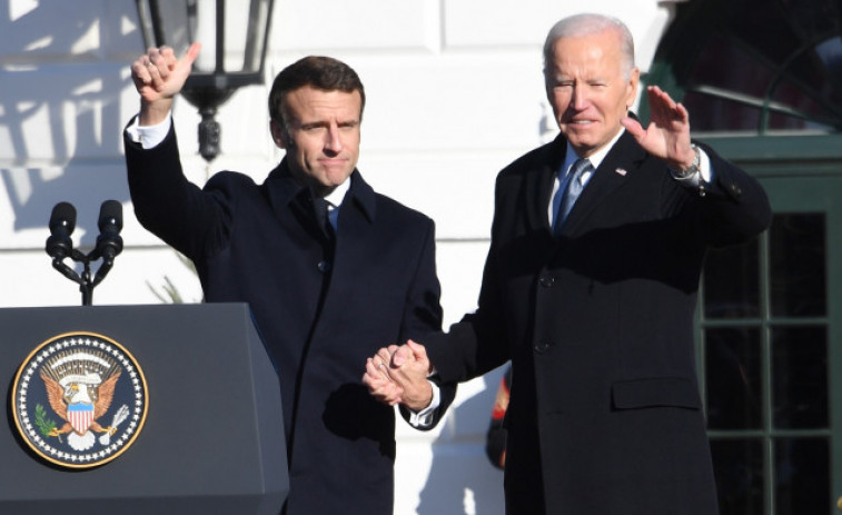 Biden acoge a Macron en la Casa Blanca en su primera cena de Estado