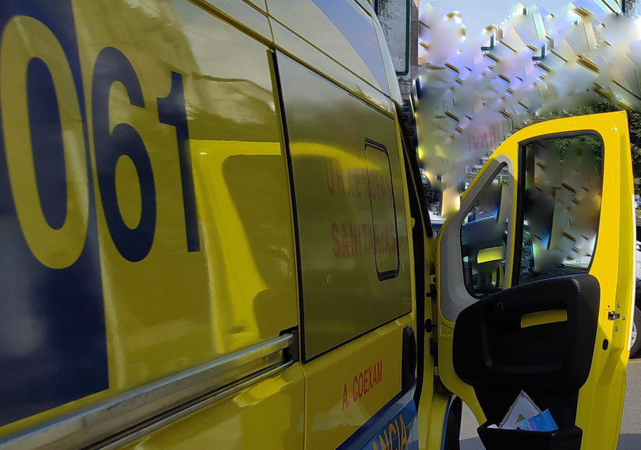 Evacuada al Hospital do Barbanza una octogenaria que se fracturó la cadera al caerse en un quinto piso en Ribeira