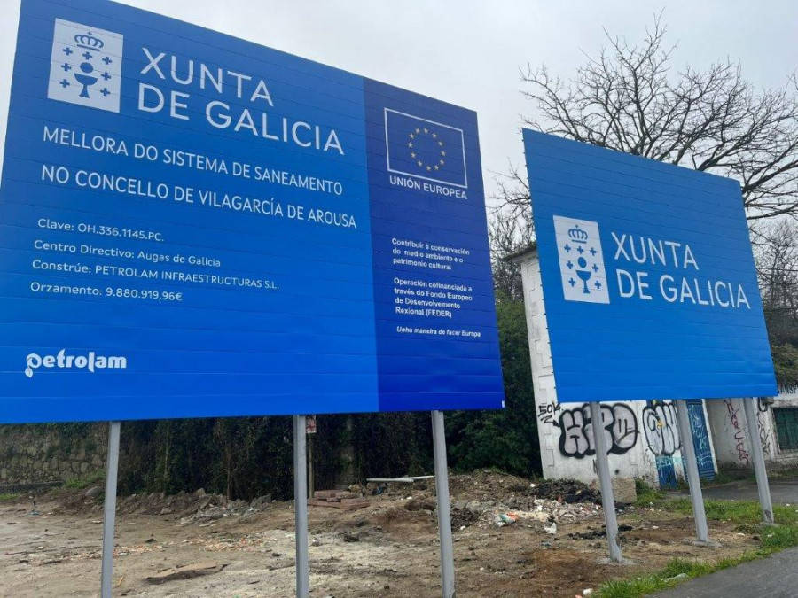 La Xunta inicia la renovación del saneamiento en Vilagarcía y anuncia 60 millones en inversiones