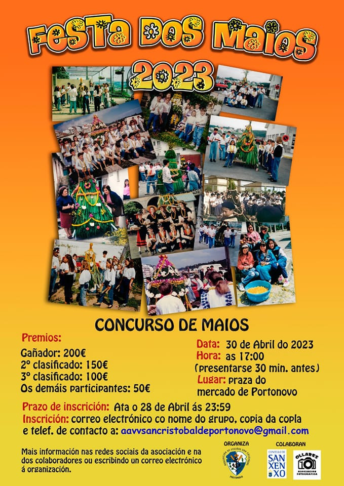 Cartel festa dos maios san cristobal portonovo