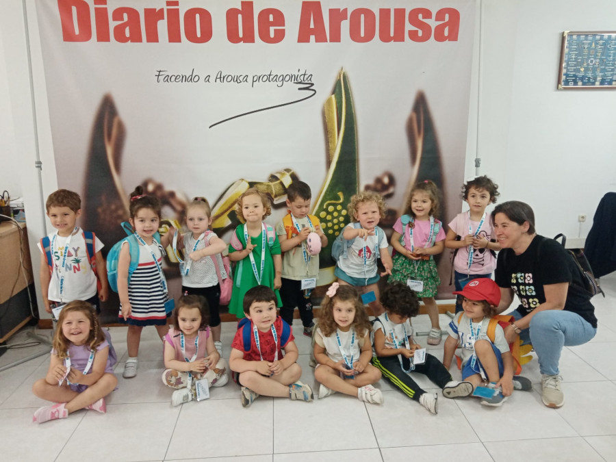 Alumnado de Infantil del Anexo A Lomba visita la Redacción de Diario de Arousa