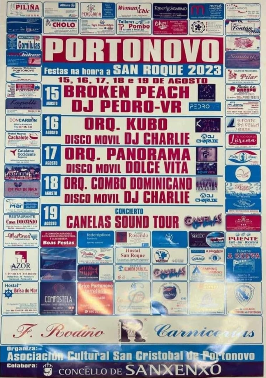 Cartel fiestas portonovo