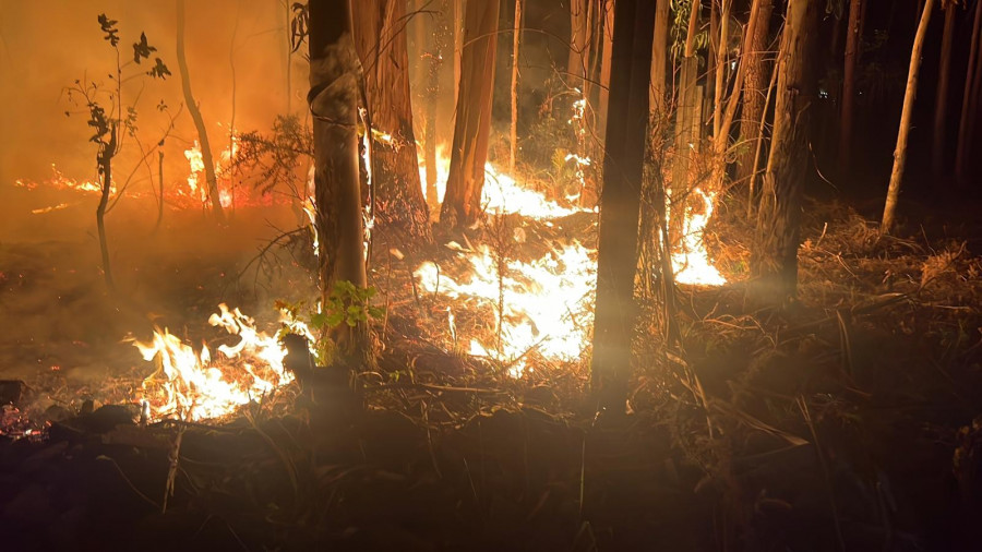 Segundo incendio en la misma zona de Corvillón en dos noches consecutivas