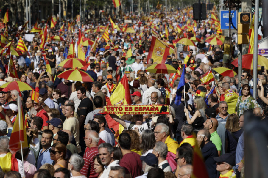 SCC cifra en 300.000 los manifestantes en Barcelona contra la amnistía y la Urbana, en 50.000