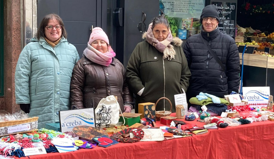 A Creba instaló durante la Navidad mercados solidarios para visibilizar las enfermedades mentales