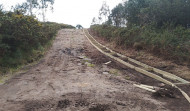 Las obras en los acceso al mirador de la Cruz de Xiabre ya dejan ver la futura escalera