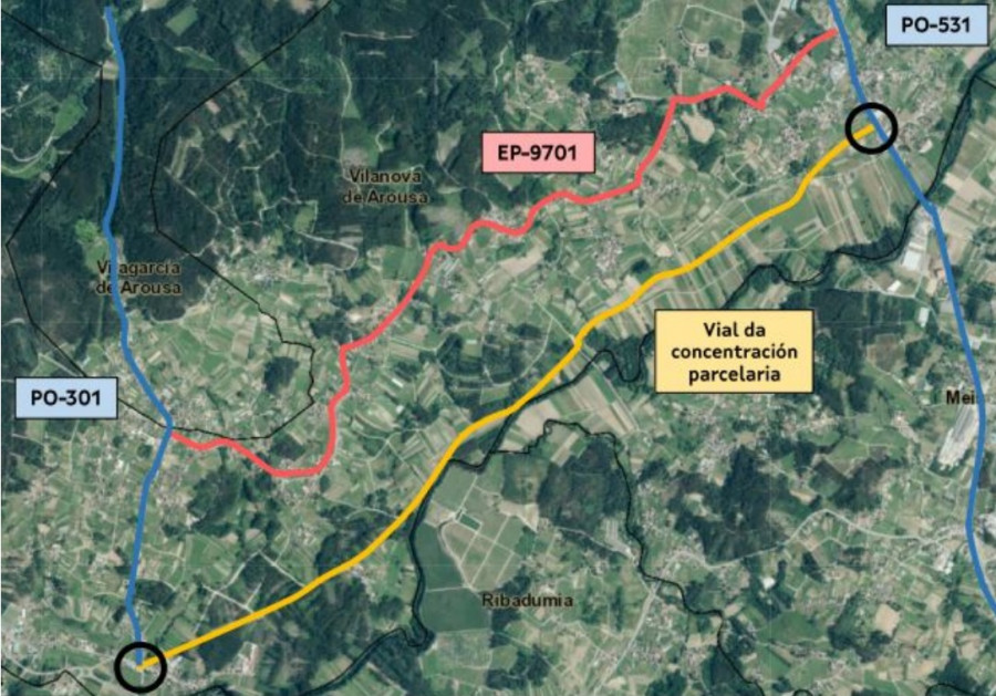 Aprueban de forma provisional las conexiones del nuevo vial de la parcelaria por el Camino Francés