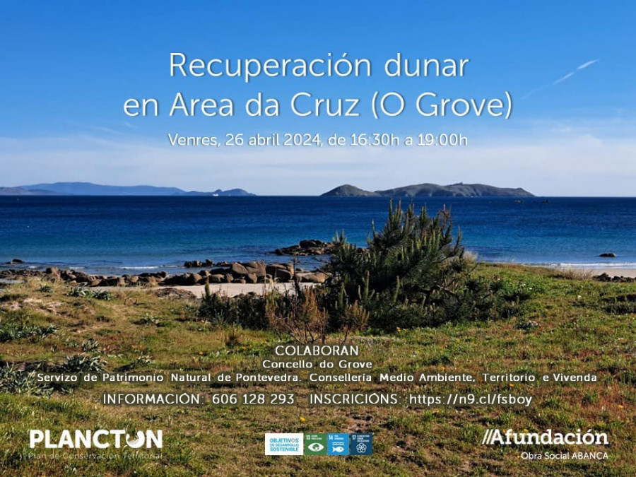 Convocan una jornada de limpieza y recuperación del sistema dunar de Area da Cruz en O Grove