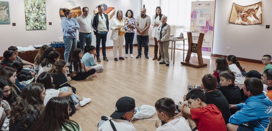 Alumnos del colegio de Olveira y del agrupamiento de escuelas de Abação viven un intercambio educativo en el marco del Eixo Atlántico