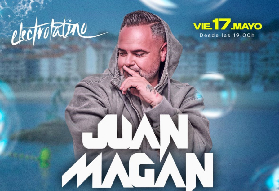 Juan Magán lleva este viernes su fiesta oficial “Electrolatino” a la Praza do Mar de Sanxenxo