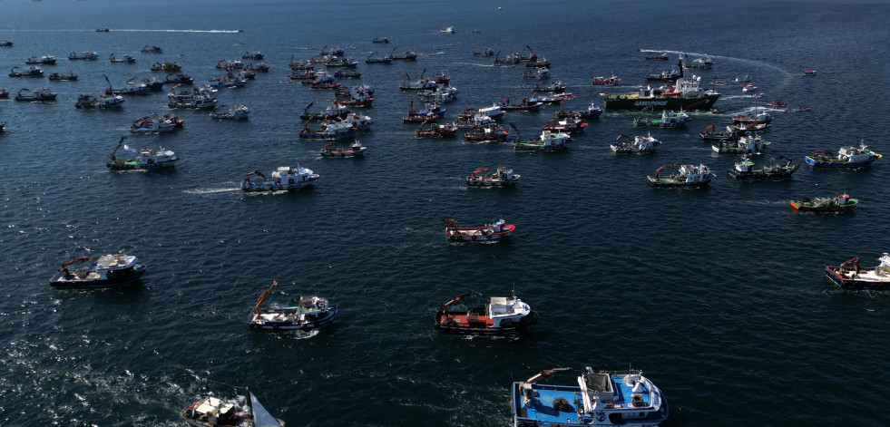 La llegada del barco de Greenpeace en imágenes