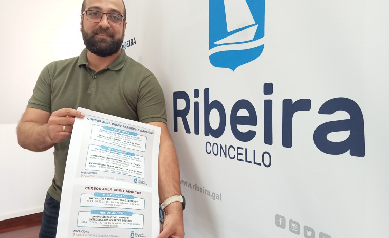 El Aula Cemit de Ribeira impartirá en julio y agosto hasta 7 cursos de informática y nuevas tecnologías