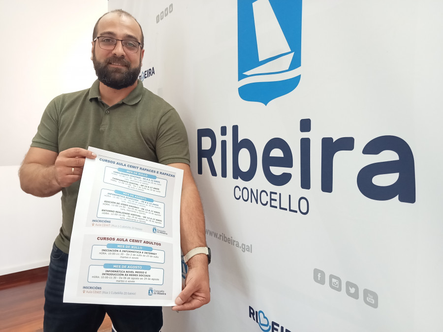 El Aula Cemit de Ribeira impartirá en julio y agosto hasta 7 cursos de informática y nuevas tecnologías