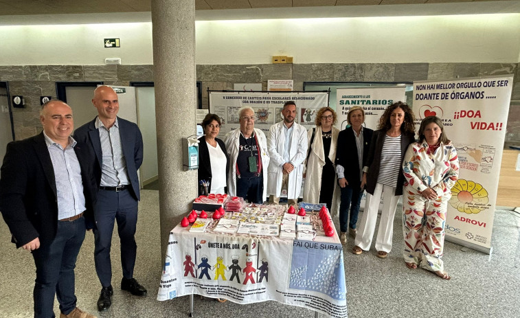 El Hospital do Salnés acoge una exposición de carteles sobre donación de órganos y trasplantes