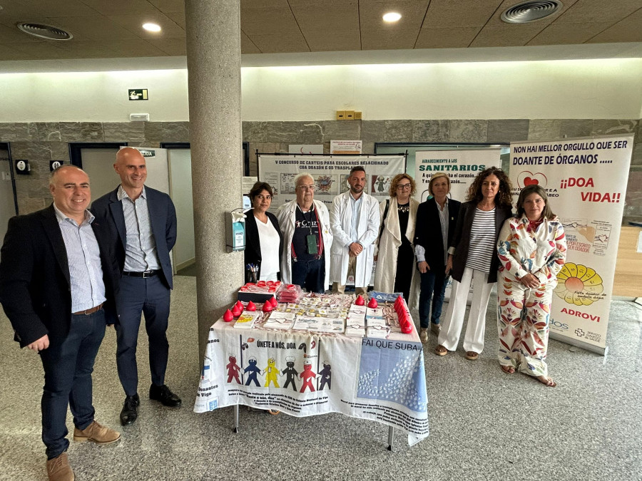 El Hospital do Salnés acoge una exposición de carteles sobre donación de órganos y trasplantes