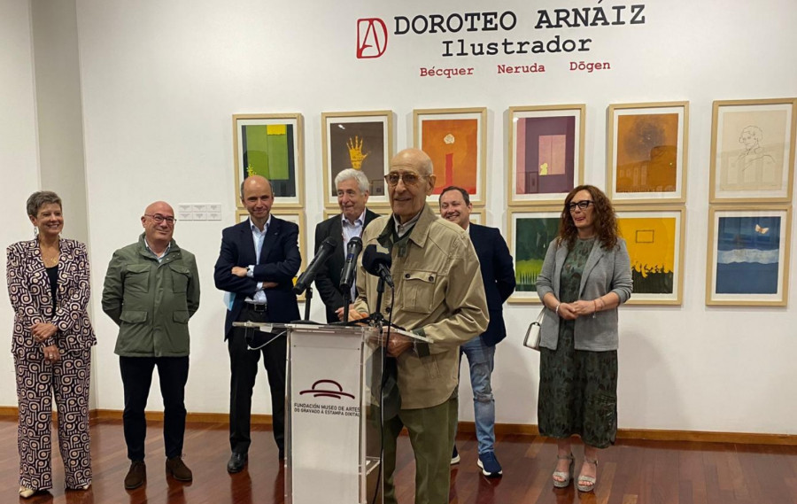 La obra del artista madrileño Doroteo Arnáiz, afincado en A Coruña, recala en el Museo de Artes do Gravado