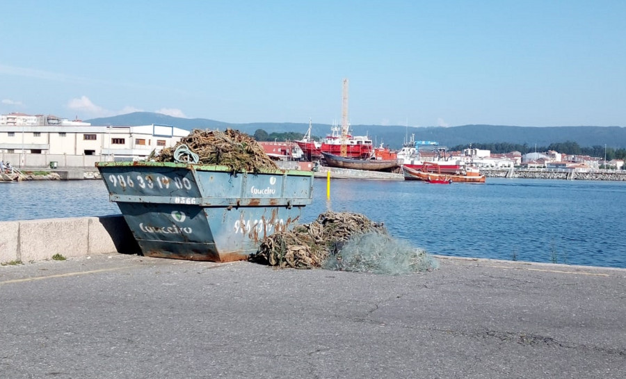 La alianza entre la Cofradía de Cambados y Afundación ya retiró cerca de 19 toneladas de basura marina