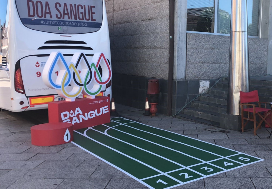 La campaña "Somos Olímpicos" de la Axencia de Doazón de Órganos e Sangue recala desde hoy hasta el sábado en Ribeira