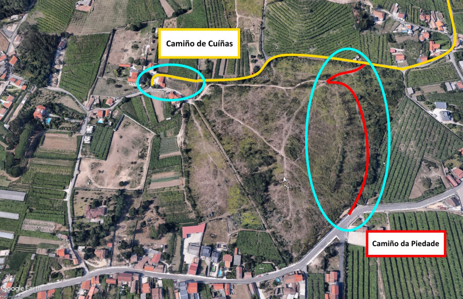 Vecinos de Cambados pelean desde hace 20 años por la "usurpación" de dos caminos públicos