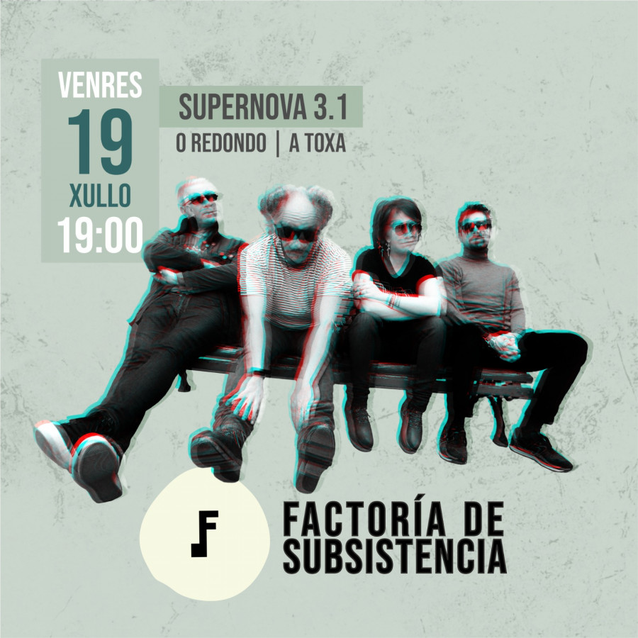 A Banda da Factoría de Subsistencia actúan este viernes en A Toxa