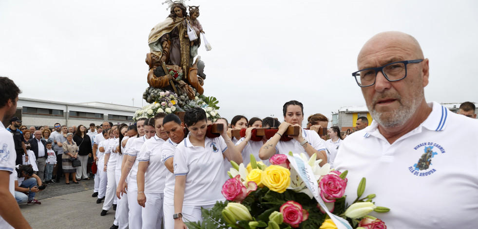 Las imágenes de la procesión del Carmen de A Illa de Arousa