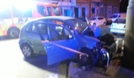 Tres heridos en un accidente con dos atrapados en la avenida Rosalía de Castro, en Vilagarcía