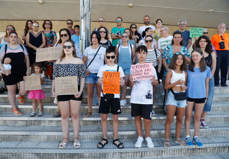 O instituto de Carril retoma as protestas para esixir a xornada continuada para o próximo curso