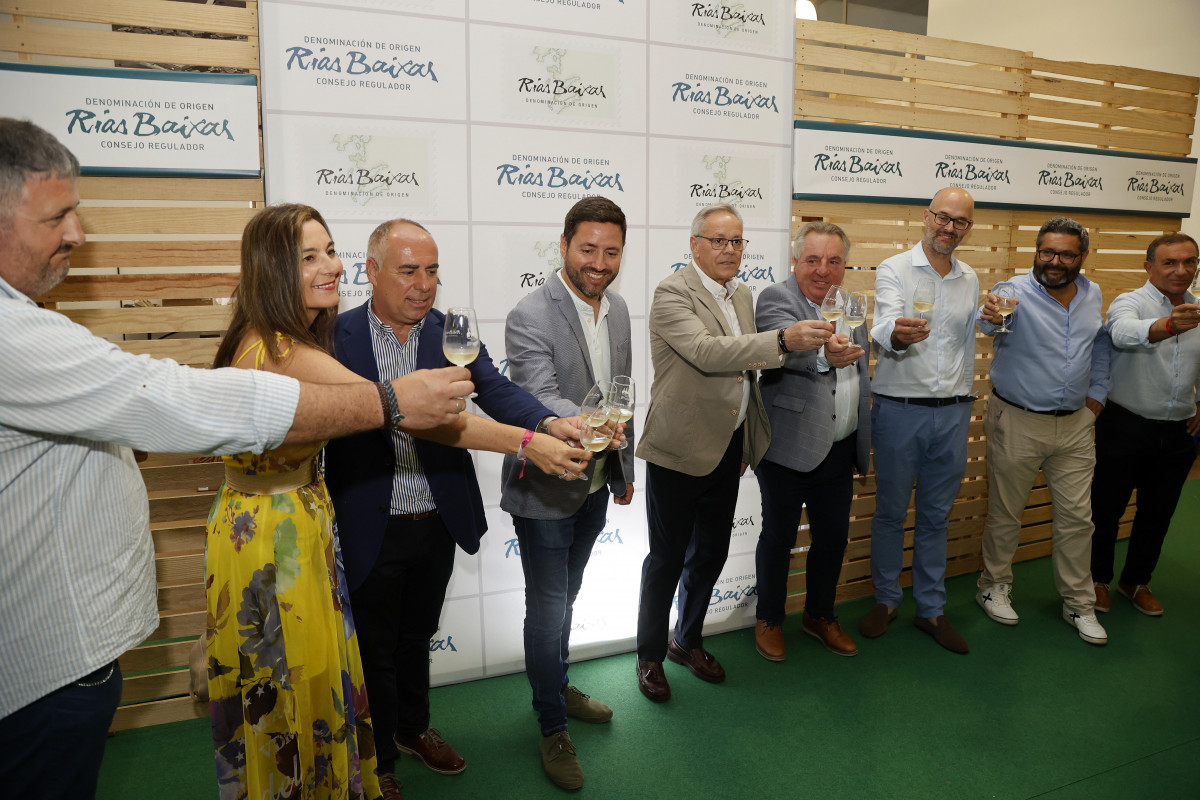 Inauguración túnel del vino festa do albariño autoridades