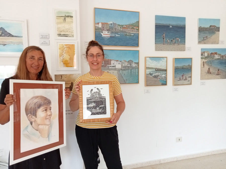 Isa Penabal y María José Salgueiro vuelven a unirse para montar una exposición pictórica con su visión del mar de Corrubedo