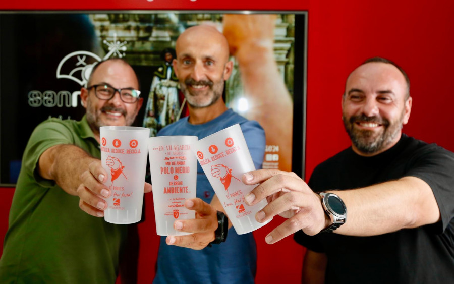 La hostelería vilagarciana repartirá 20.000 vasos reutilizables en San Roque