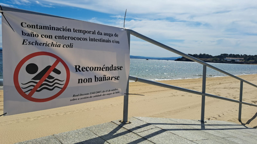 Detectado un novo episodio de contaminación microbiolóxica na auga de baño da praia do Areal