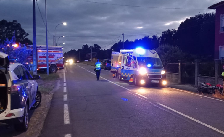 Herido un motorista en un accidente de tráfico en la carretera AC-305, en Rianxo