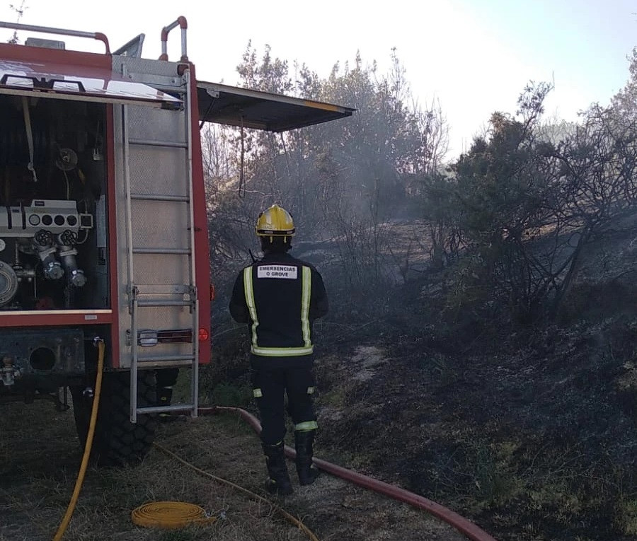 Identifican al presunto autor de un incendio forestal intencionado en Reboredo, O Grove