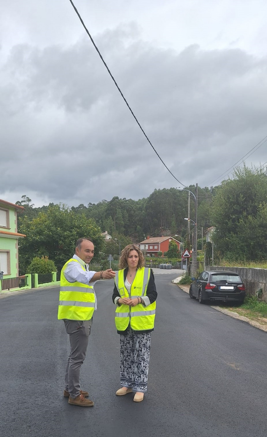 La Diputación supervisa los trabajos de conservación y mejora del firme en la EP-9601 en Castroagudín