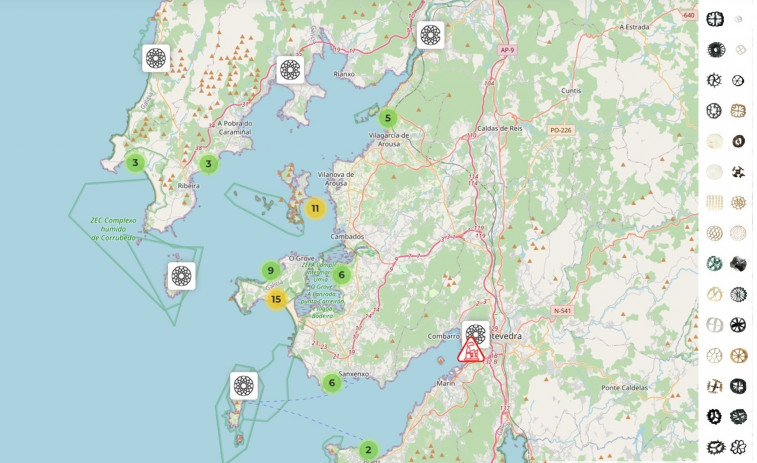 La nueva contaminación plástica golpea a la Ría de Arousa: 60 avisos por miles de biosoportes