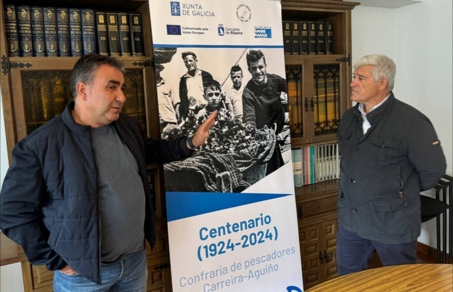 La Cofradía de Aguiño celebrará el 19 de octubre su centenario con un homenaje a sus seis socios vivos más antiguos