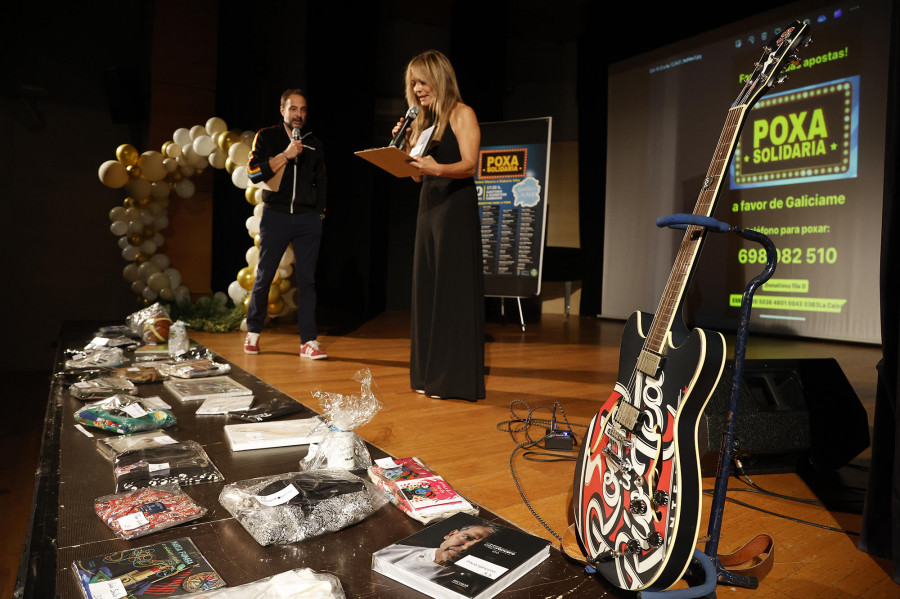 ¿Qué vale más, la guitarra de Tonhito de Poi o la armónica de Luis Tosar? Estas fueron las pujas de la subasta de GaliciAme