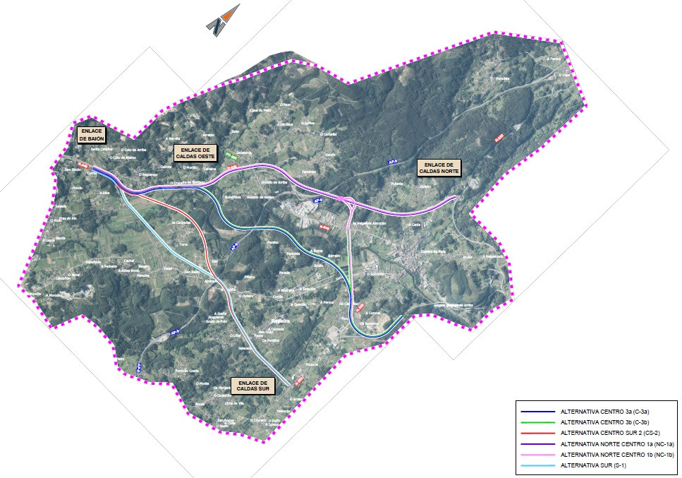 Propostas da variante oeste da N 640 de Caldas (1)