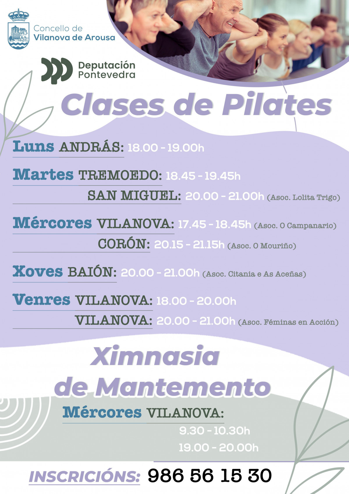 Caretel gimnasia y pilates Vilanova de Arousa 2024