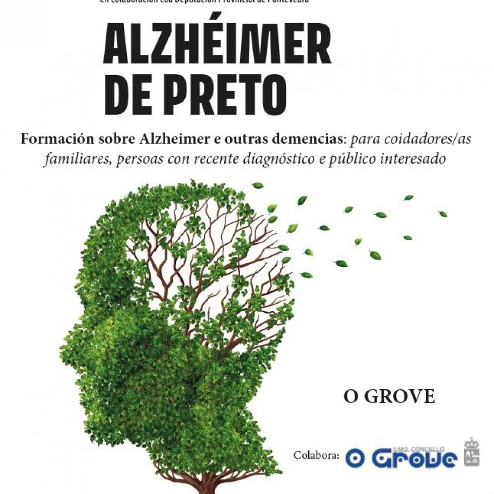 La Sala das Cunchas de O Grove acoge la charla “Alzhéimer de preto” para ofrecer apoyo a pacientes y familias