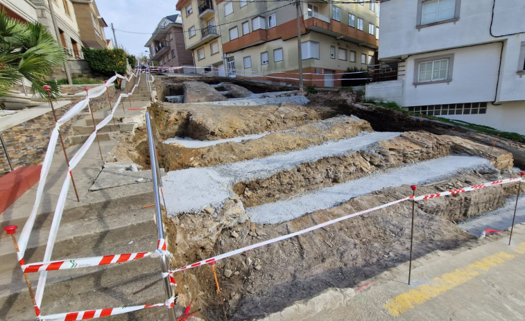 Comienzan las obras de conexión entre la plaza San Roque y la Avenida de Pontevedra en Sanxenxo