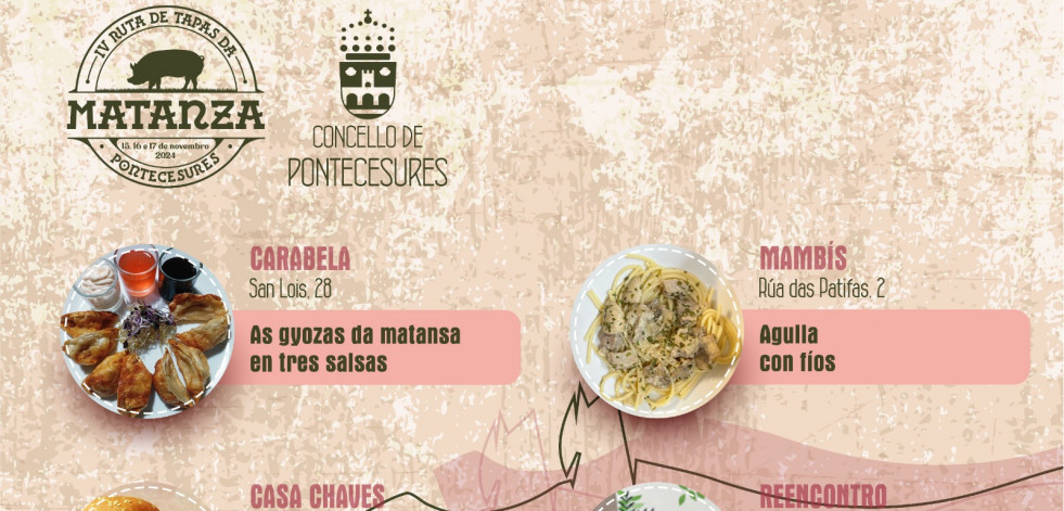 Pontecesures lanza una nueva edición de la Ruta de Tapas da Matanza