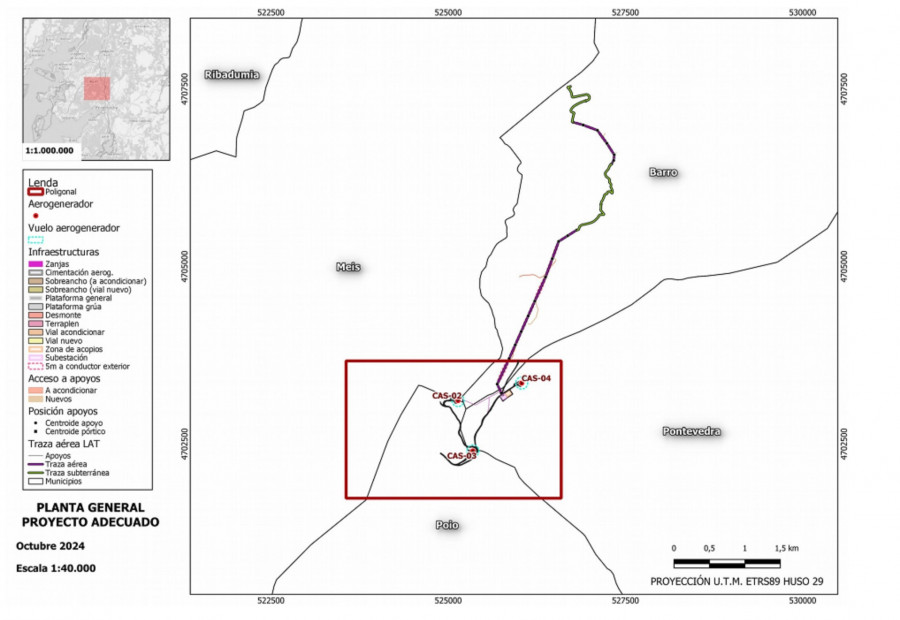 La Xunta da el visto bueno ambiental al proyecto de parque eólico del Castrove