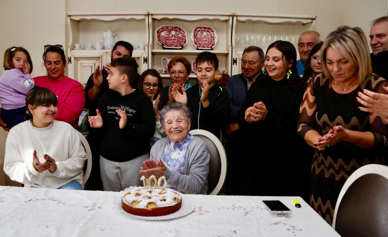 La niña que vivió en el Muíño da Seca de Cambados, “Maruja a parrula”, cumple cien años