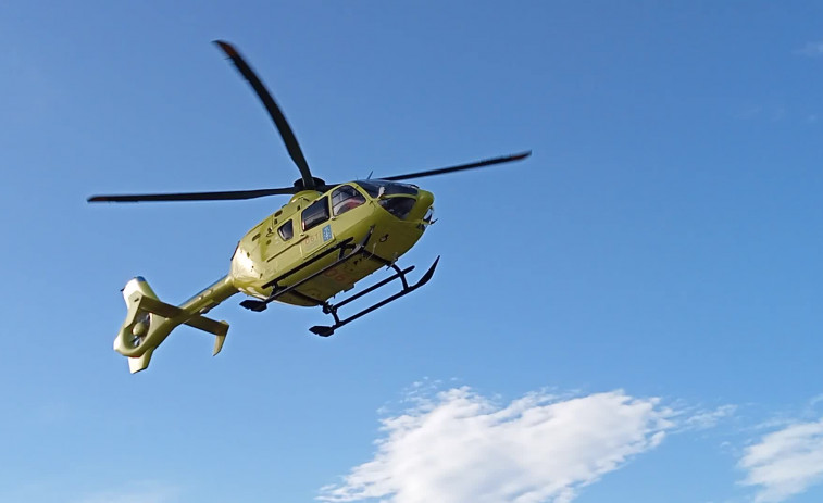 Trasladan en helicóptero medicalizado del 061 desde el Hospital do Barbanza al Clínico de Santiago a un hombre cuyo estado de salud empeoró